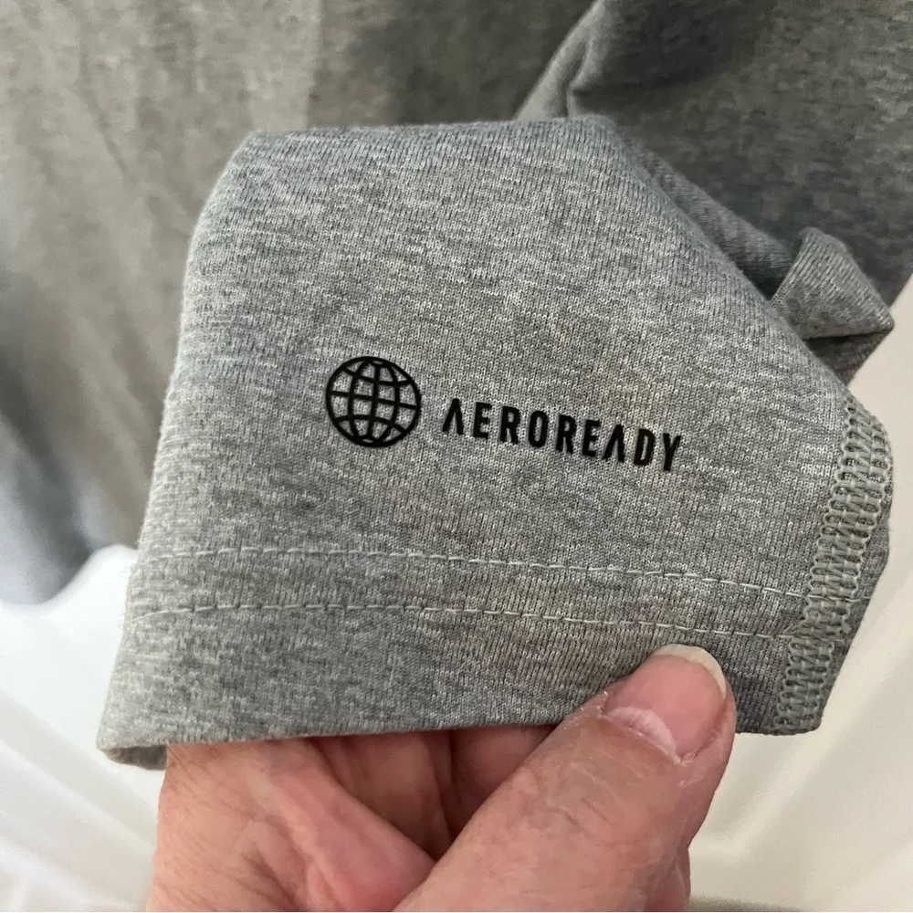 Adidas AeroReady Shirt-Sleeveless-heathered Gray-Big & Tall